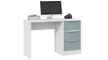 Письменный стол Марли Тип 1 (Белый/Серо-голубой) в Йошкар-Оле