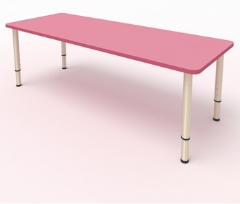 Стол детский 2-местный  (по одну сторону столешн.) СДО-3 (0-3) розовый (МДФ) в Йошкар-Оле