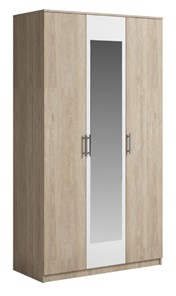 Шкаф 3 двери Светлана, с зеркалом, белый/дуб сонома в Йошкар-Оле