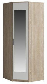 Распашной шкаф угловой Genesis Светлана, с зеркалом, белый/дуб сонома в Йошкар-Оле