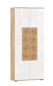 Шкаф двухстворчатый Фиджи с декоративными накладками 659.310, Дуб Золотой/Белый в Йошкар-Оле