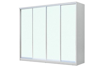 Шкаф 4-х дверный ХИТ 22-4-24/2-8888, с матовым стеклом, Белый в Йошкар-Оле