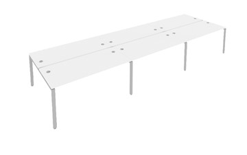 Офисный стол на металлокаркасе Б.СМ-6.5 Белый/Серый в Йошкар-Оле