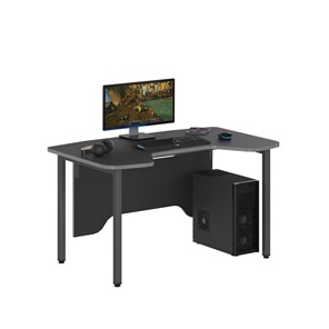 Компьютерный стол SKILLL SSTG 1385, (1360x850x747),  Антрацит /Металлик в Йошкар-Оле