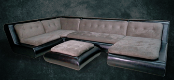 П-образный диван Шад Эвелина со столом-пуфом в Йошкар-Оле