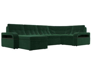 П-образный диван Лига-035, Зеленый (велюр) в Йошкар-Оле