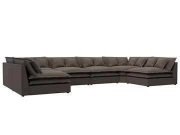 П-образный диван Лига-040, Амур коричневый (рогожка) в Йошкар-Оле