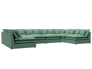 П-образный диван Лига-040, Амур зеленый (рогожка) в Йошкар-Оле