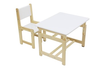 Комплект детской мебели POLINI Kids ECO 400 SM 68Х55 Белый / Натуральный в Йошкар-Оле