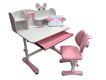 Стол растущий и стул Carezza Pink FUNDESK в Йошкар-Оле