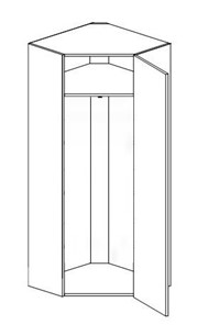 Шкаф-гардероб ГБ-3 600х600х1975 мм в Йошкар-Оле