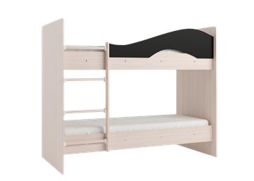 Детская  двухъярусная кровать Мая с 2 ящиками на щитах, корпус Млечный дуб, фасад Венге в Йошкар-Оле - предосмотр 3