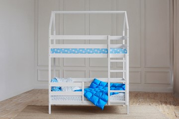 Двухъярусная кровать Домик, цвет белый в Йошкар-Оле