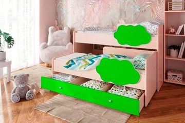 Двухэтажная детская кровать Соник 1.6 с ящиком, Лайм в Йошкар-Оле