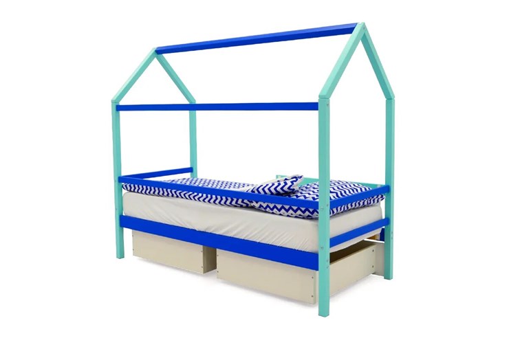 Детская кровать-домик Svogen синий-мятный в Йошкар-Оле - изображение 4