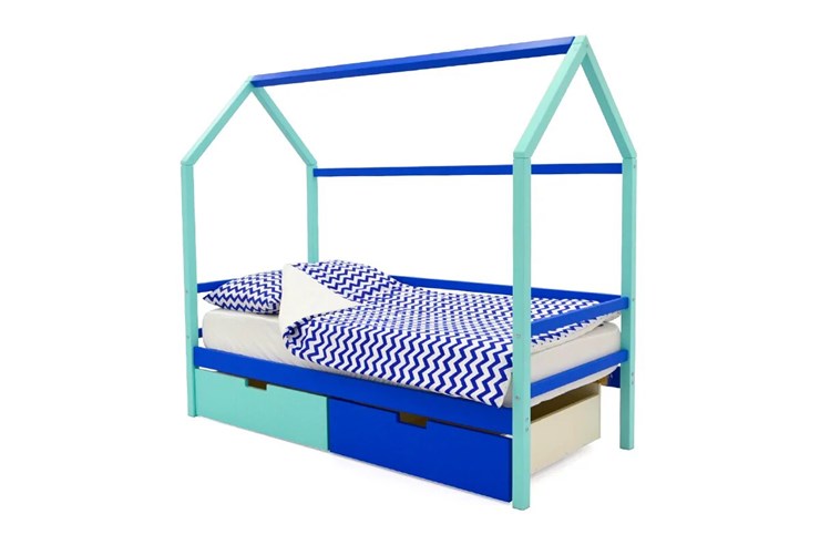 Детская кровать-домик Svogen синий-мятный в Йошкар-Оле - изображение 3