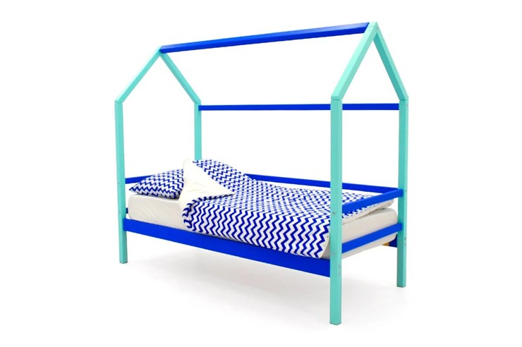 Детская кровать-домик Svogen синий-мятный в Йошкар-Оле - изображение 1