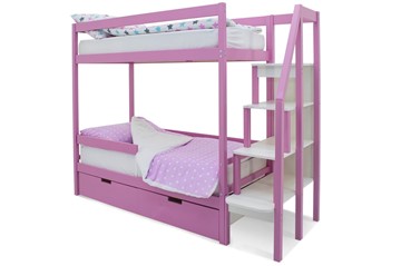 Детская 2-этажная кровать Svogen розовый в Йошкар-Оле
