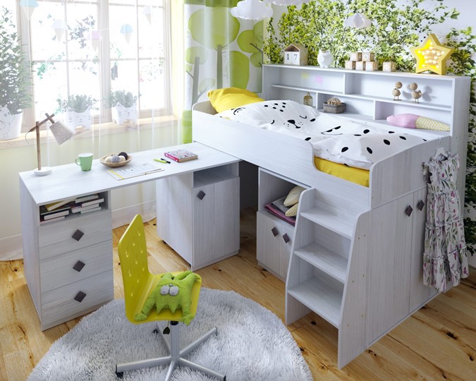 Кровать-чердак детская Малыш-5, цвет Винтерберг в Йошкар-Оле - изображение 7