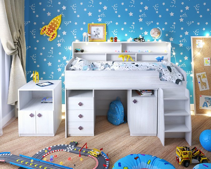 Кровать-чердак детская Малыш-5, цвет Винтерберг в Йошкар-Оле - изображение 8