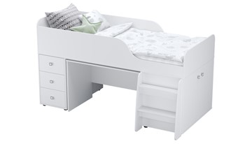 Кровать с лестницей с рабочей зоной POLINI Kids Simple 4500 Белый в Йошкар-Оле - предосмотр 6