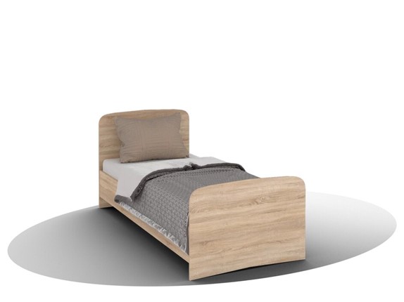 Односпальная кровать ВЕГА Кровать Кр-08 900 с плоским основанием (Сонома) в Йошкар-Оле - изображение