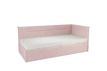 Кровать в детскую 0.9 Альба (Тахта), нежно-розовый (велюр) в Йошкар-Оле
