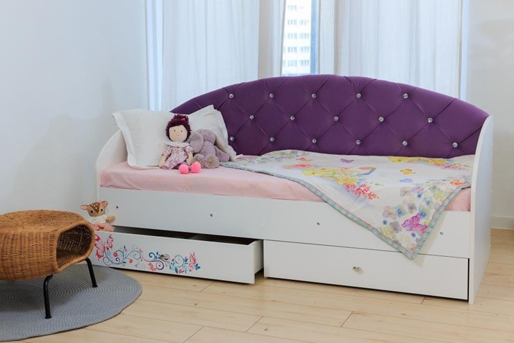 Детская кровать Эльза без бортика, Фиолетовый (латы) в Йошкар-Оле - изображение 5