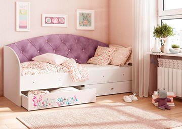 Детская кровать Эльза без бортика, Фиолетовый (латы) в Йошкар-Оле