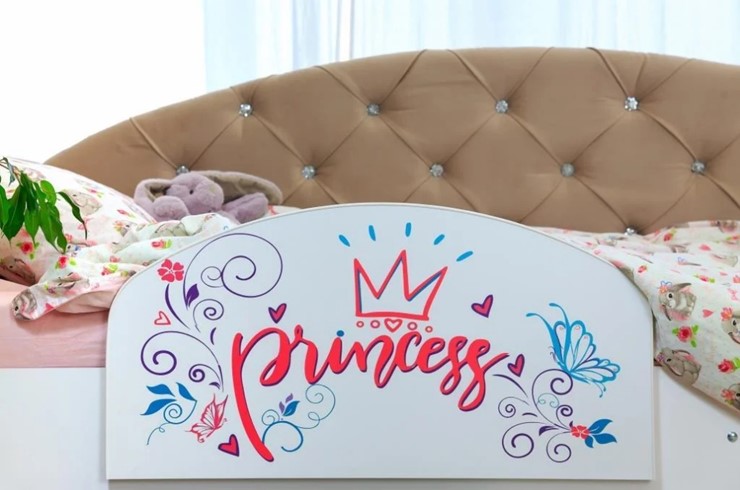 Детская кровать Эльза с бортиком, Фиолетовый (латы) в Йошкар-Оле - изображение 2