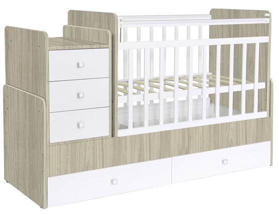 Детская кровать Фея 1100 Вяз-белый в Йошкар-Оле - изображение