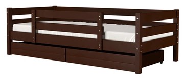 Кроватка Глория с ящиками и бортиком (Орех) в Йошкар-Оле