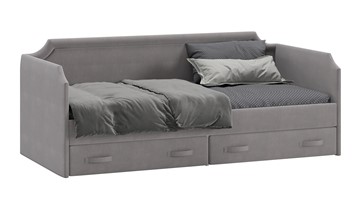 Кровать подростковая Кантри Тип 1, ТД-308.12.02 (Велюр Светло-серый) в Йошкар-Оле