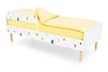 Кровать в детскую Stumpa Классика "Треугольники желтый, синий, розовый" в Йошкар-Оле