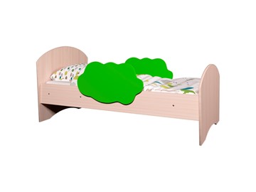 Детская кровать с бортиками Тучка, корпус Дуб млечный, фасад Лайм в Йошкар-Оле