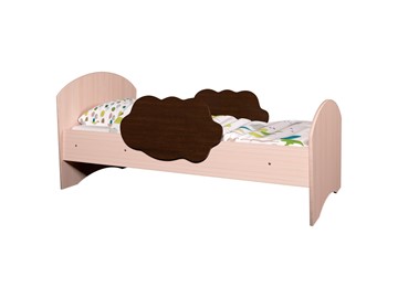Детская кровать с бортиками Тучка, корпус Дуб млечный, фасад Венге в Йошкар-Оле