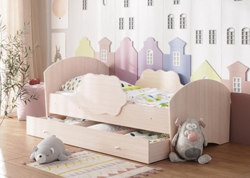 Детская кровать Тучка с ящиком, корпус Дуб млечный, фасад Дуб млечный в Йошкар-Оле