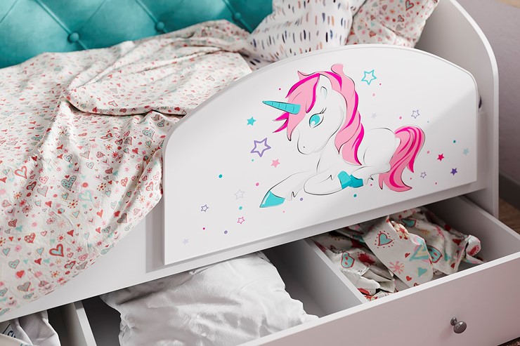 Кровать детская односпальная Звездочка с бортиком, Розовый в Йошкар-Оле - изображение 2