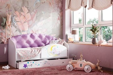 Детская кровать Звездочка с бортиком, Фиолетовый в Йошкар-Оле
