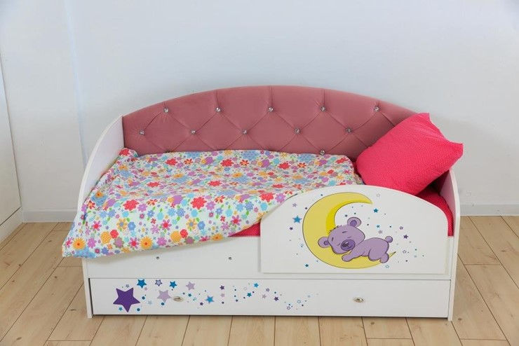 Кровать детская односпальная Звездочка с бортиком, Розовый в Йошкар-Оле - изображение 6