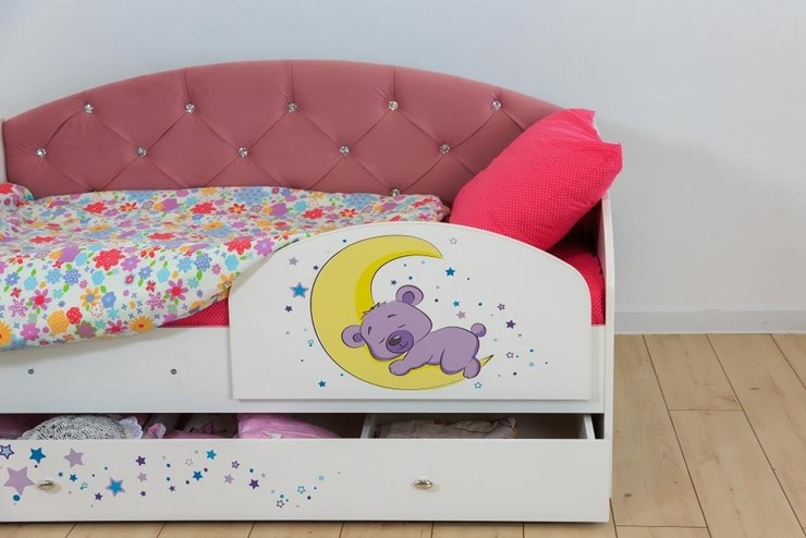 Кровать детская односпальная Звездочка с бортиком, Розовый в Йошкар-Оле - изображение 7