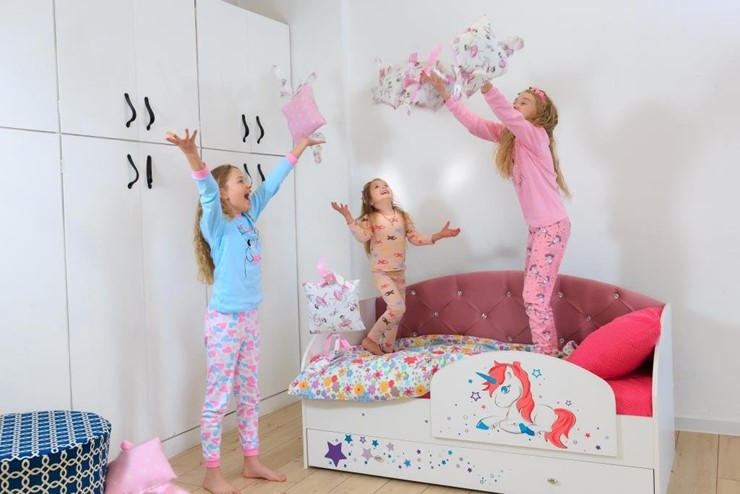 Кровать детская односпальная Звездочка с бортиком, Розовый в Йошкар-Оле - изображение 9