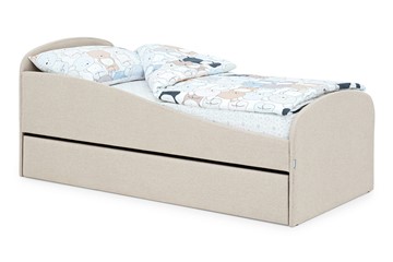 Кровать в детскую с ящиком Letmo карамель (рогожка) в Йошкар-Оле