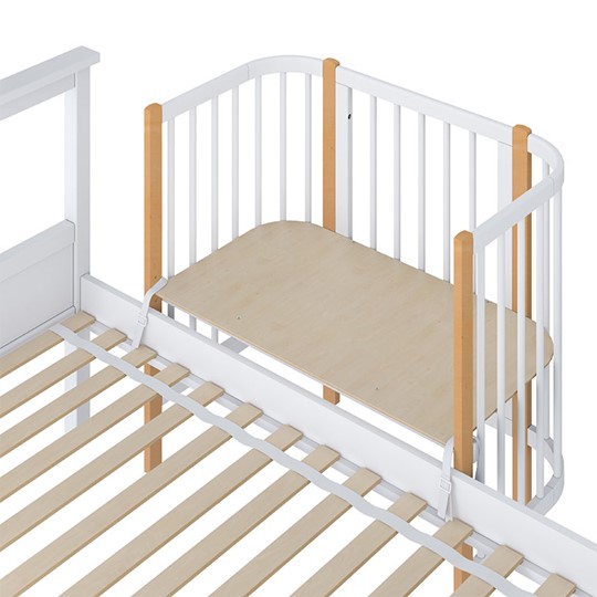 Приставная кровать POLINI Kids Simple 105 Белый / Бук в Йошкар-Оле - изображение 3