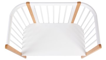 Кроватка детская приставная POLINI Kids Simple 120 Белый / Бук в Йошкар-Оле - предосмотр 4