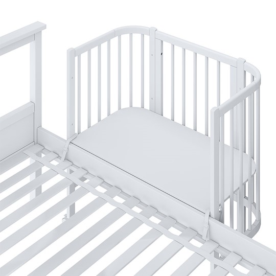 Кроватка детская приставная POLINI Kids Simple 120 Белый в Йошкар-Оле - изображение 5