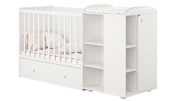 Детская кровать с комодом POLINI Kids Ameli 800 Белый, серия AMELI в Йошкар-Оле - предосмотр 1