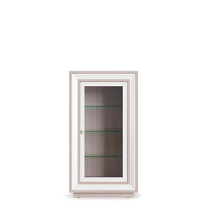 Шкаф низкий  (1 стеклодверь) Прато 776, Ясень светлый \ жемчуг в Йошкар-Оле