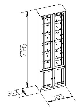 Шкаф для книг Sherlock 32, Дуб Сонома в Йошкар-Оле - изображение 3