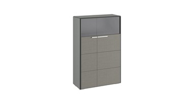 Распашной шкаф Наоми комбинированный двухстворчатый, цвет Фон серый, Джут ТД-208.07.29 в Йошкар-Оле